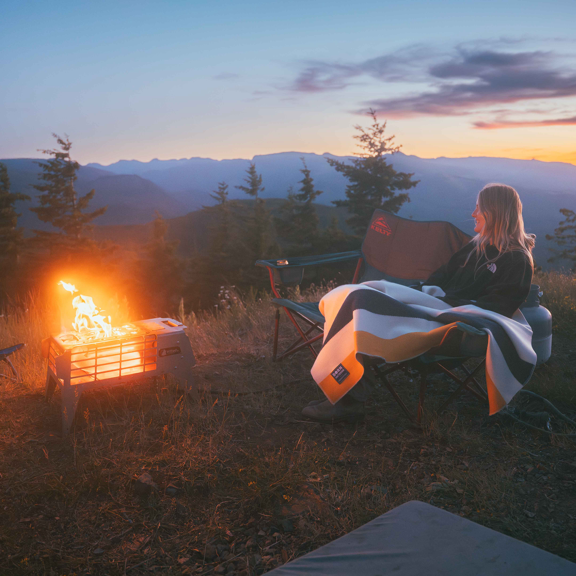 Born Outdoor Frontier Wool Blanket - Thumbnail 4
